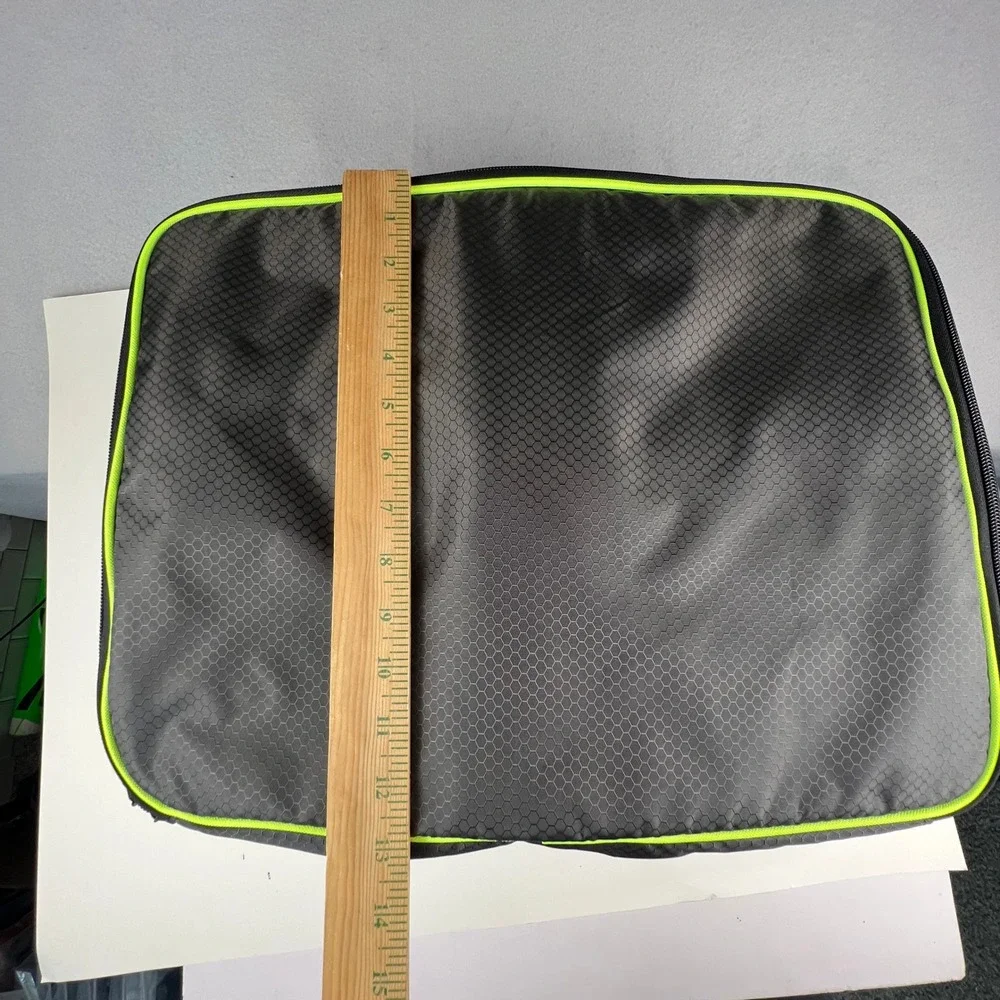 Yorepek Shoe Bag Travel Organizer OS Black Neon Green Padded Dividers Tech
